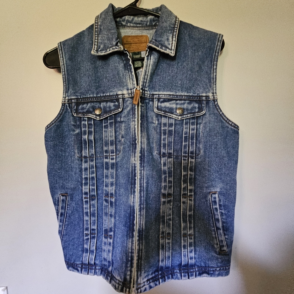 Ralph Lauren denim vest, vintage size medium